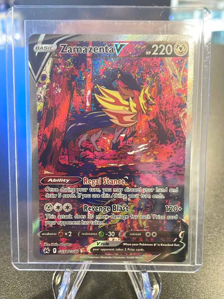 Pokémon TCG 2023 Zamazenta V Crown Zenith Full Art Ultra Rare, GG54/GG70