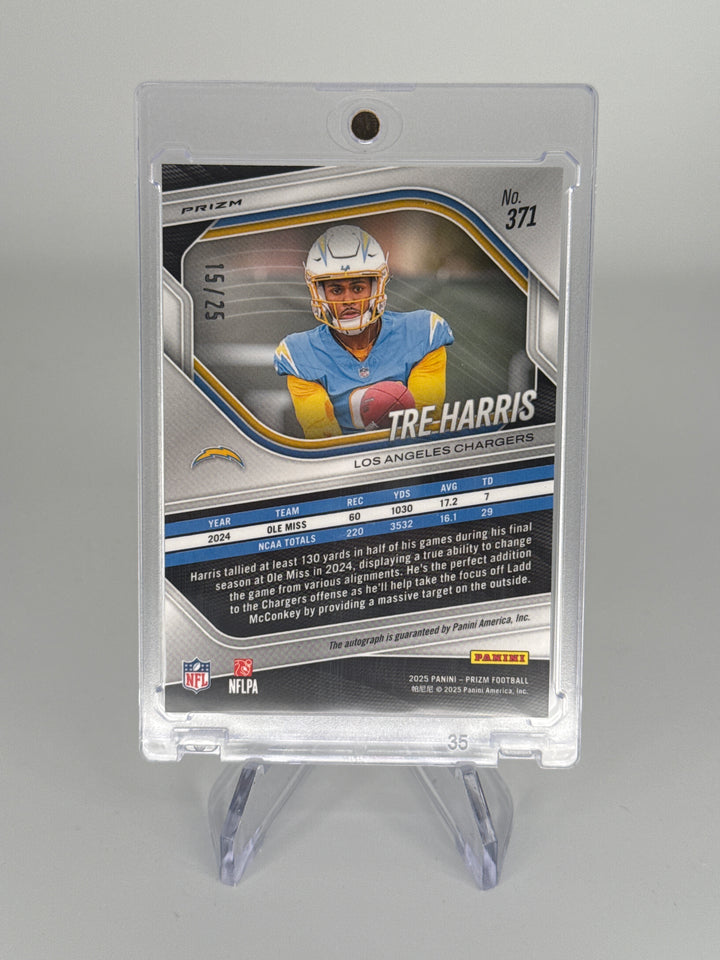 Tre Harris 2025 Panini Prizm Camo Prizm Rookie Auto, 15/25