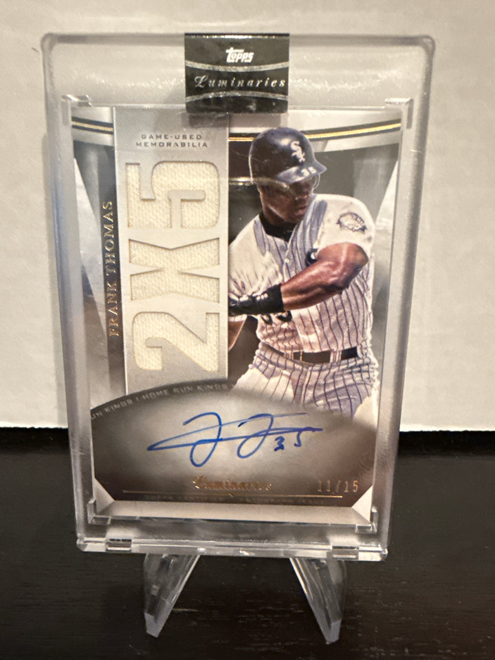 Frank Thomas 2021 Topps Luminaries Home Run Kings Auto Relic, 11/15