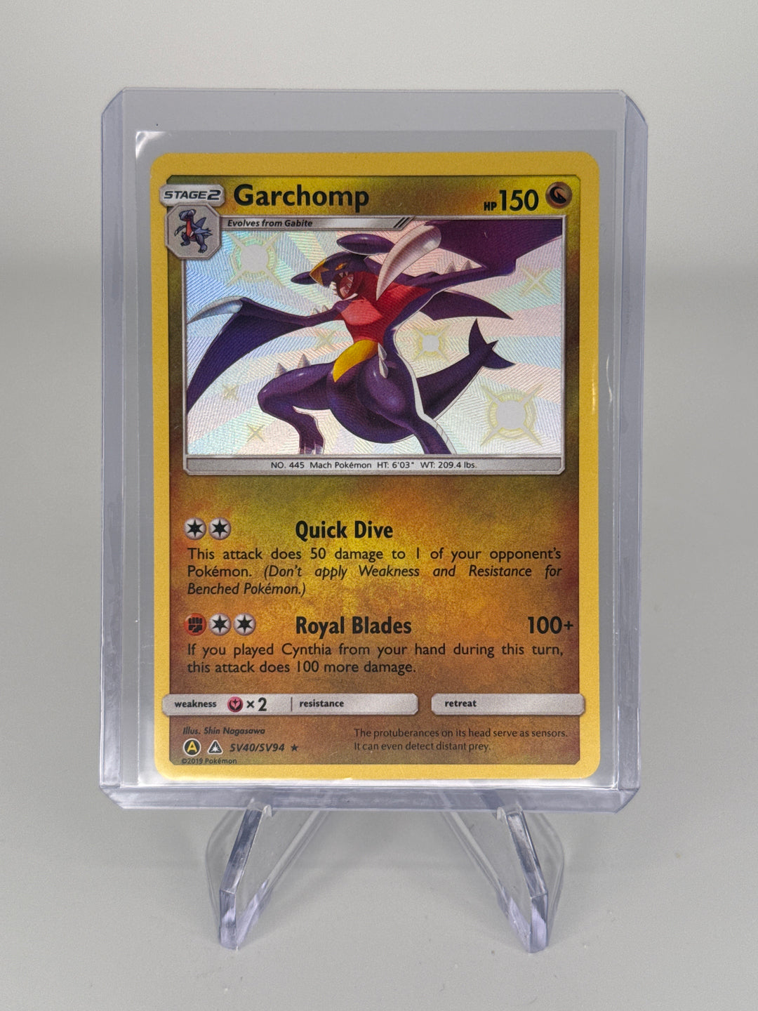 Pokemon TCG 2019 Garchomp Hidden Fates Shiny Vault, SV40/SV94