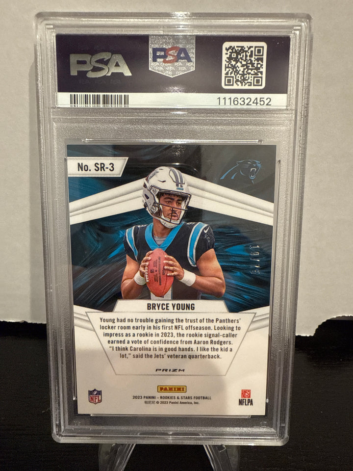 Bryce Young 2023 Panini Rookies & Stars Stellar Rookies Pink, 19/75, PSA 10 Gem Mint