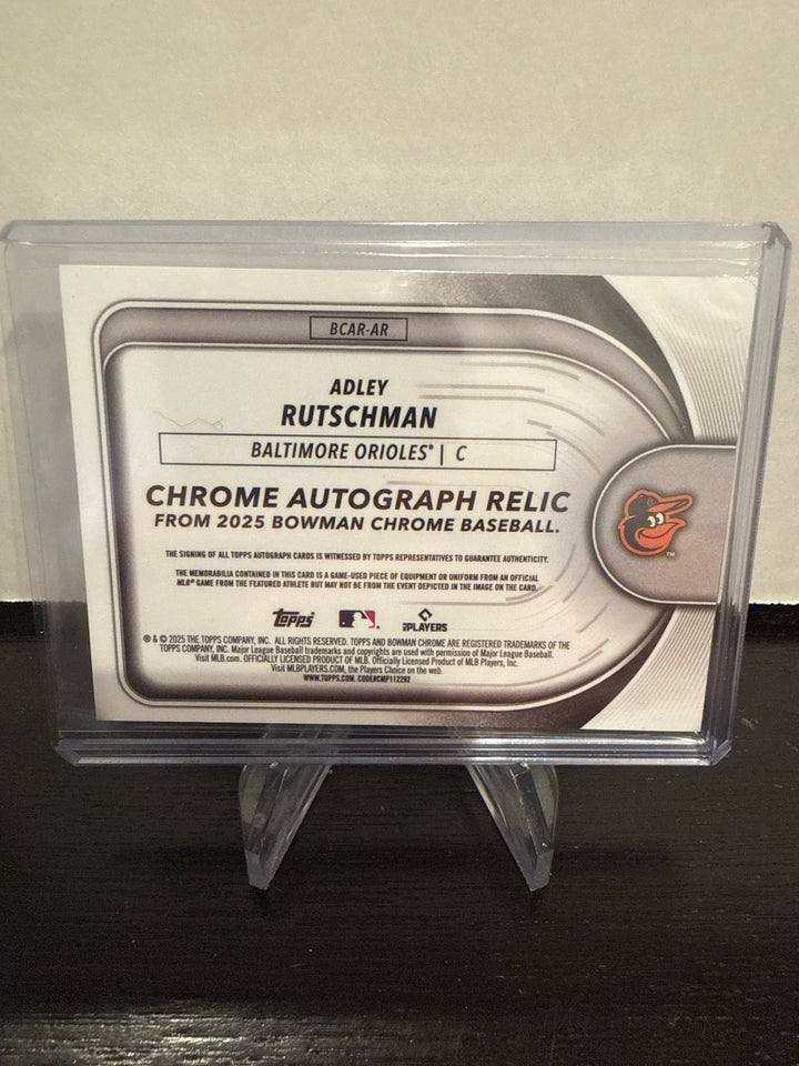 Adley Rutschman 2025 Bowman Chrome Patch Auto, 24/75