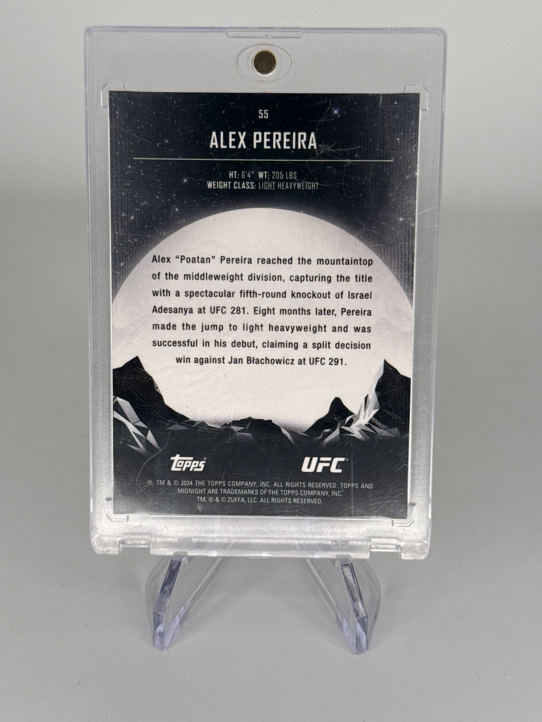 Alex Pereira 2024 Topps Midnight, 86/99