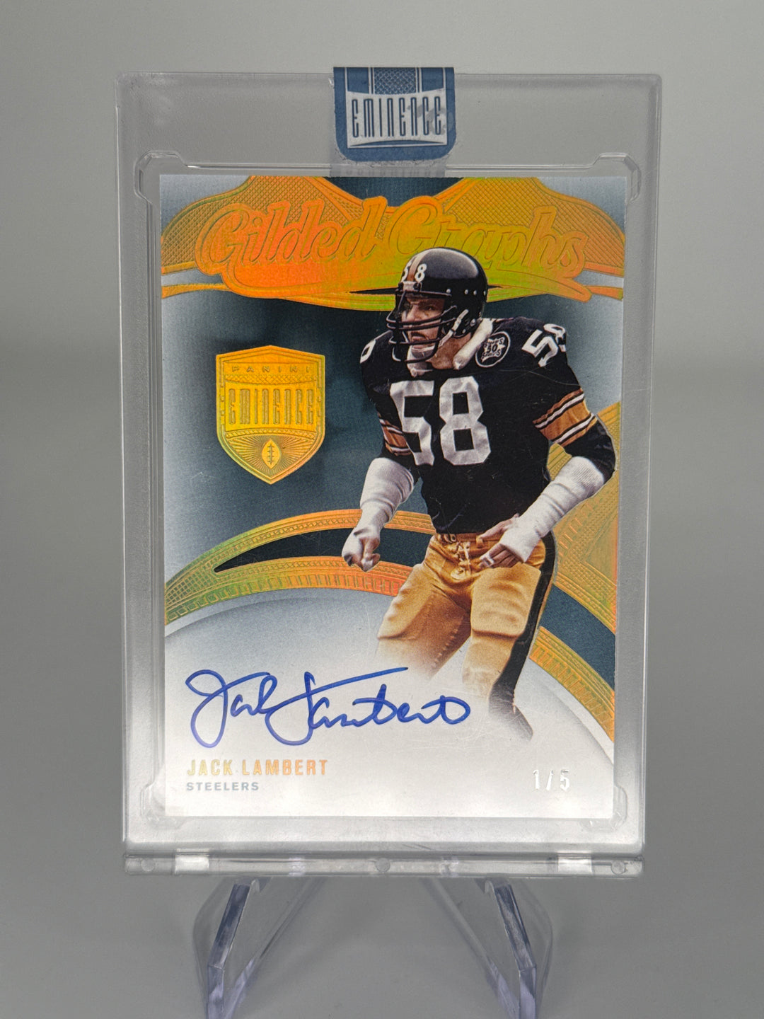 Jack Lambert 2024 Panini Eminence Gilded Graphs Auto, 1/5