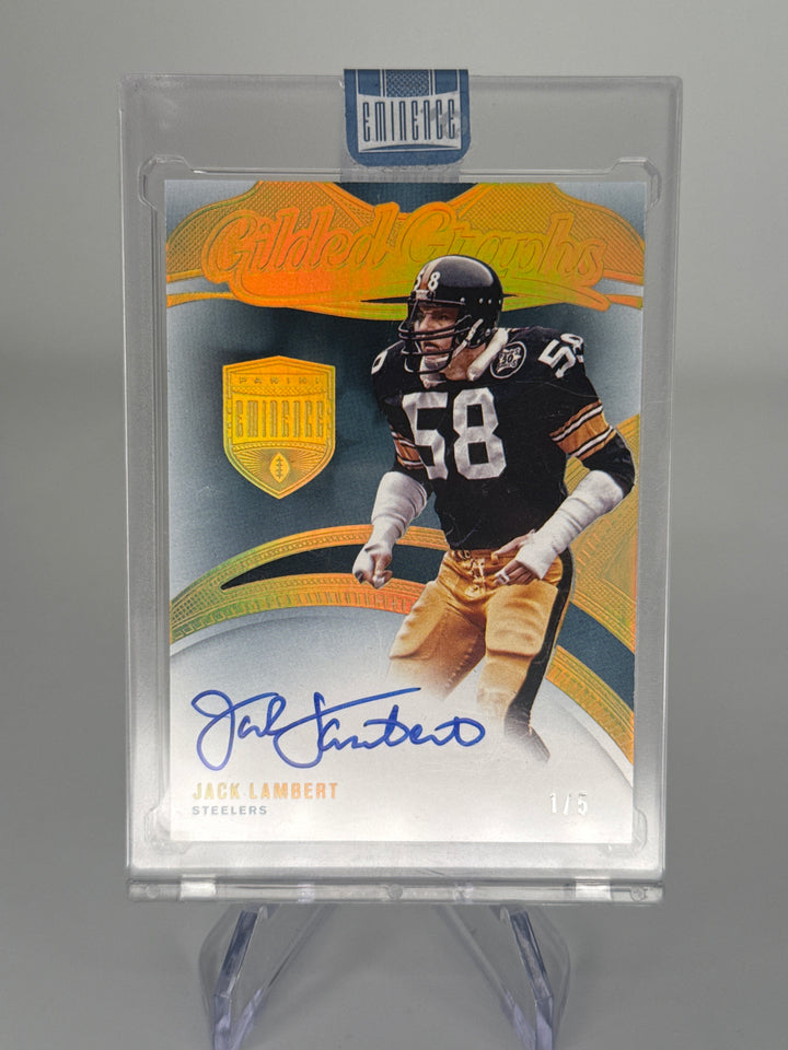 Jack Lambert 2024 Panini Eminence Gilded Graphs Auto, 1/5