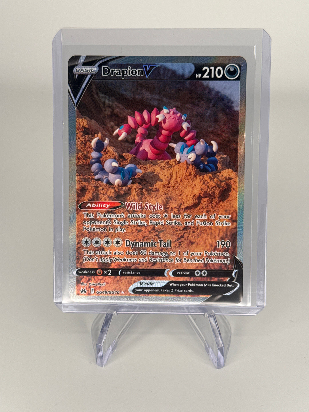 Pokemon TCG 2023 Drapion V Crown Zenith Galarian Gallery Alt Art, GG49/GG70
