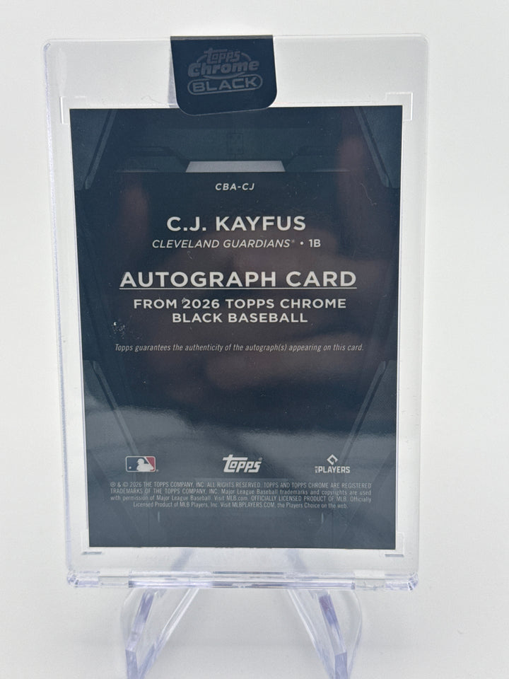 CJ Kayfus 2026 Topps Chrome Black Orange Rookie Auto, 02/25