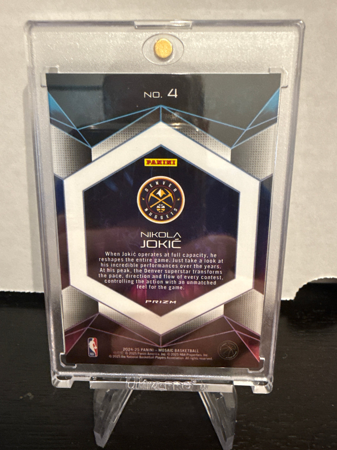 Nikola Jokic 2024-2025 Panini Mosaic Full Capacity SSP Case Hit