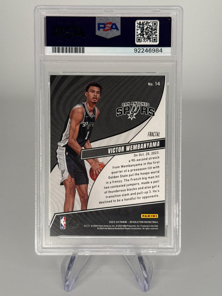 Victor Wembanyama 2023 Panini Revolution Fractal Rookie, PSA 10 Gem Mint