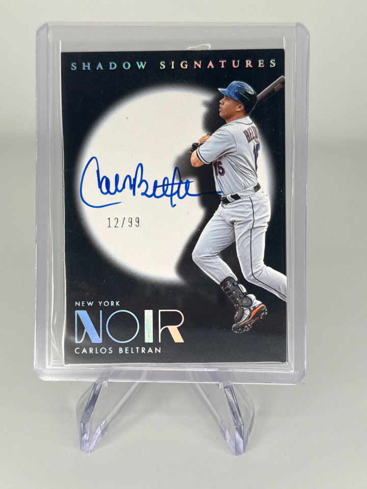 Carlos Beltran 2026 Panini Immaculate Noir Shadow Signatures Auto, 12/99