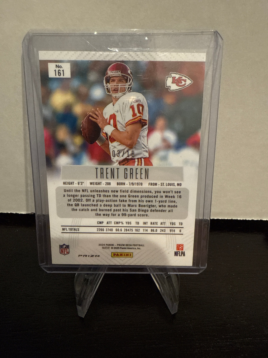 Trent Green 2024 Panini Prizm Deca Gold, 03/10