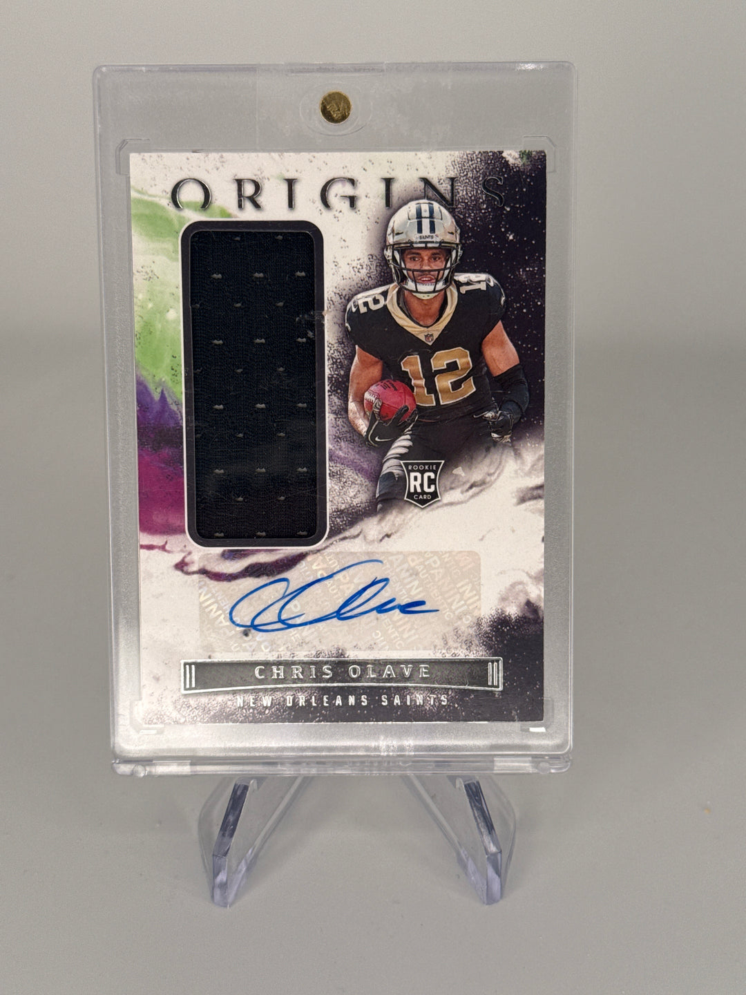 Chris Olave 2022 Panini Origins Rookie Patch Auto