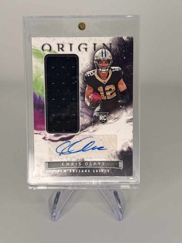 Chris Olave 2022 Panini Origins Rookie Patch Auto