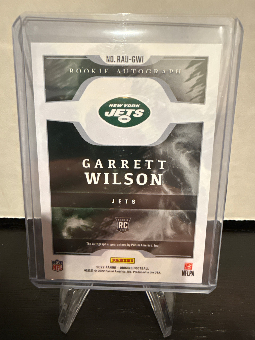 Garrett Wilson 2022 Panini Oringins Rookie Auto Red, 17/99