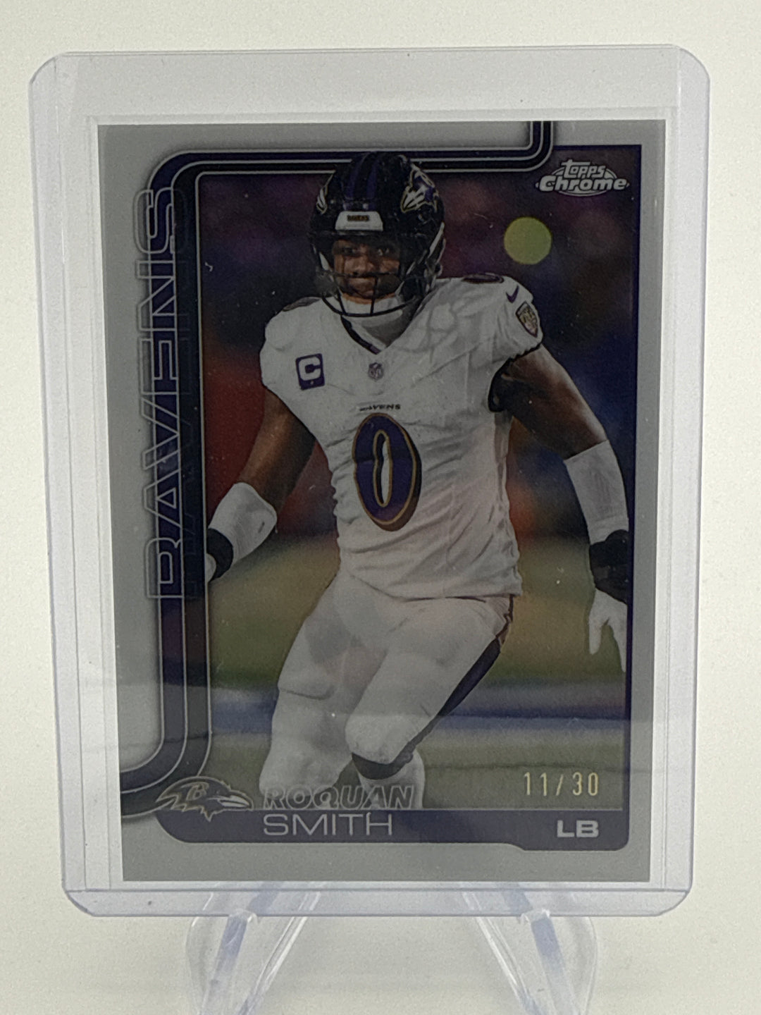 Roquan Smith 2025 Topps Chrome White Refractor, 11/30