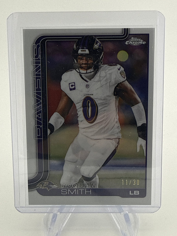 Roquan Smith 2025 Topps Chrome White Refractor, 11/30