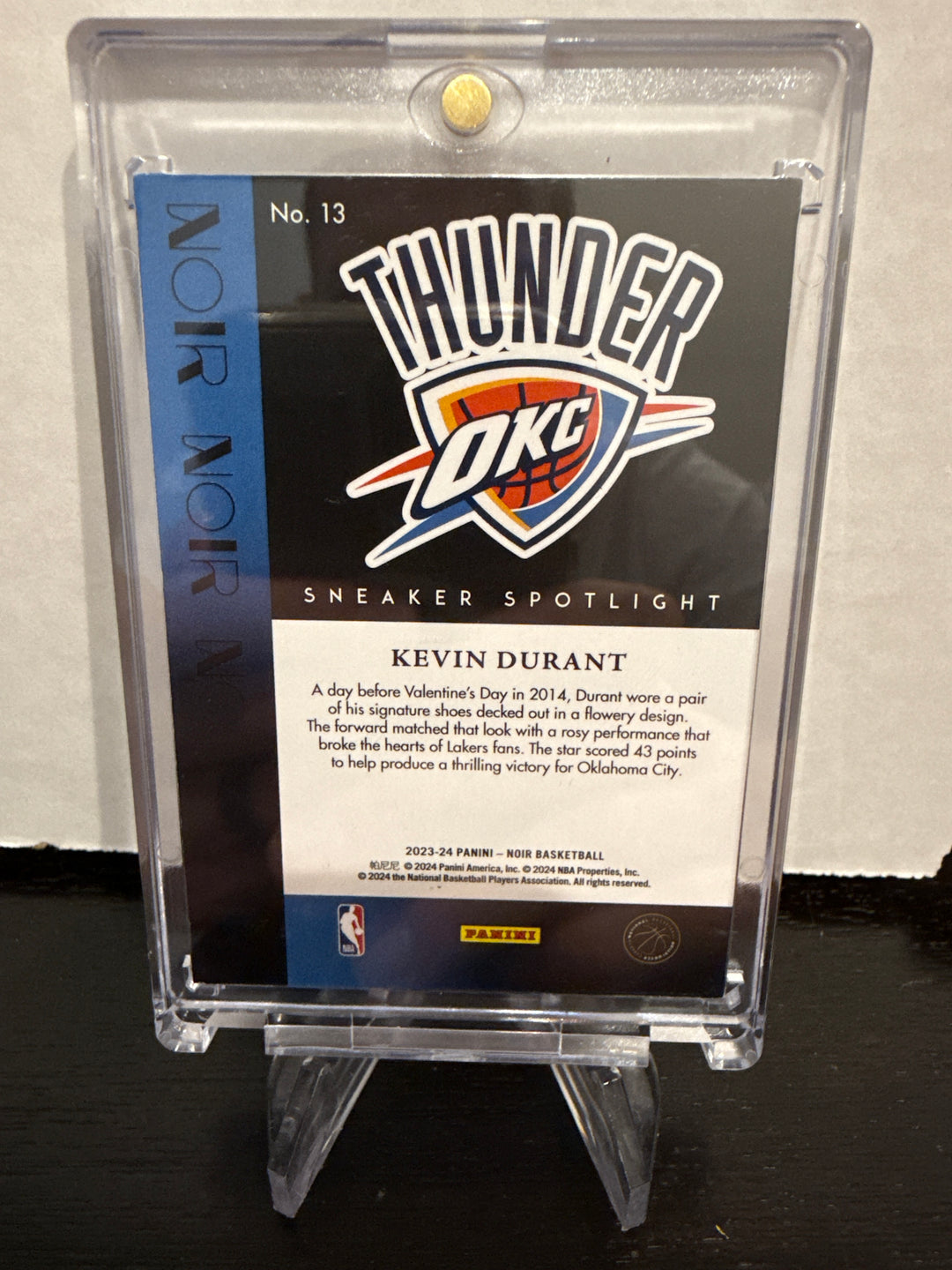 Kevin Durant 2023-2024 Panini Noir Sneaker Spotlight, 2/7