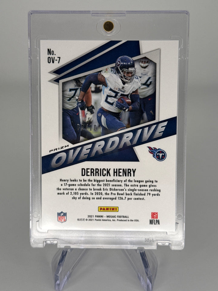 Derrick Henry 2021 Panini Mosaic Overdrive Gold Mosaic, 06/10
