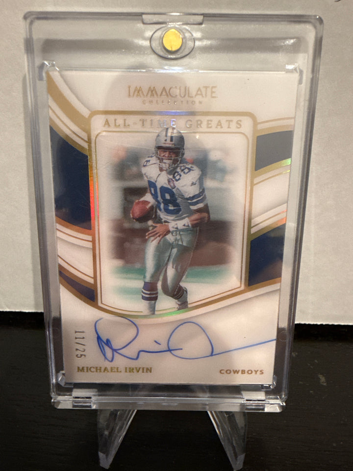 Michael Irvin 2024 Panini Immaculate All-Time Greats Auto, 11/25
