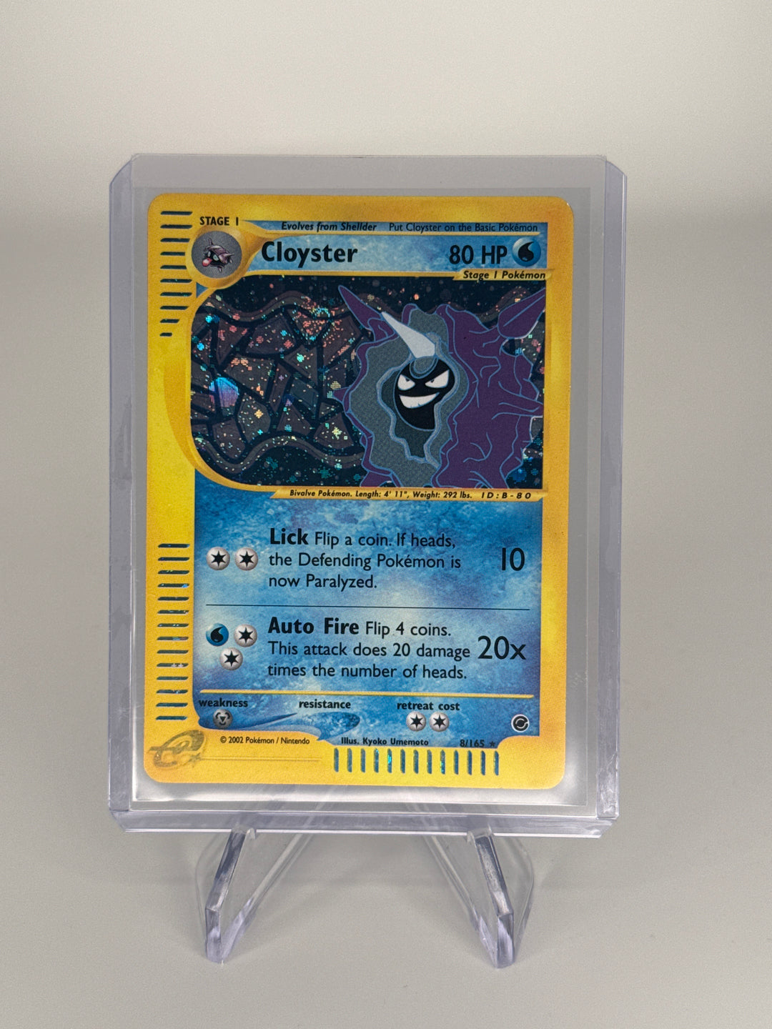 Pokemon TCG 2002 Cloyster Expedition Holo, 8/165