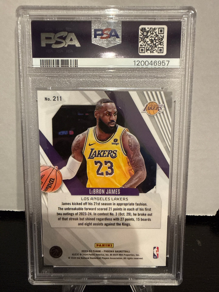 Lebron James 2023 Panini Phoenix, PSA 10 Gem Mint