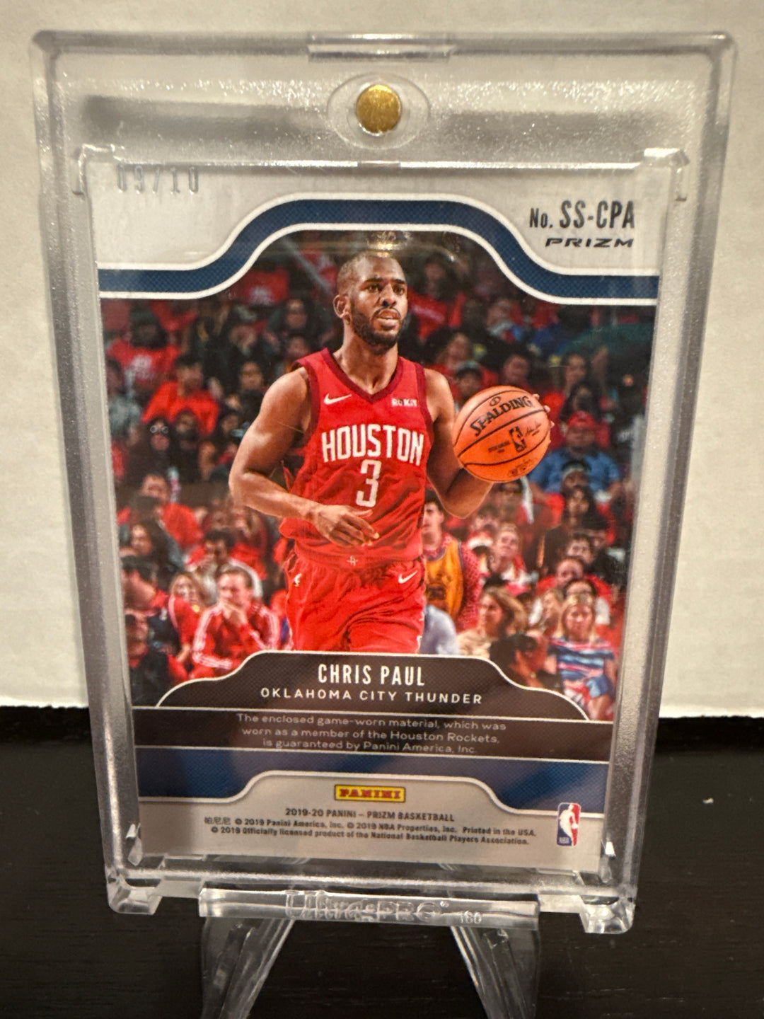 Chris Paul 2019 Panini Prizm Sensational Swatches Prime Game Worn Relic, 09/10