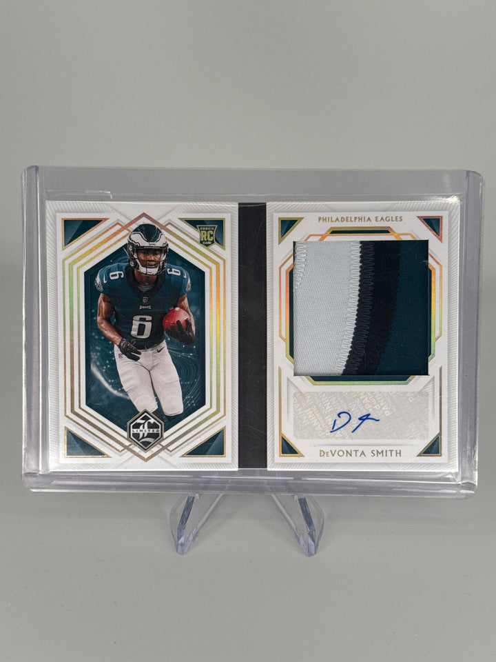DeVonta Smith 2021 Panini Limited Rookie Patch Auto Booklet, 34/49