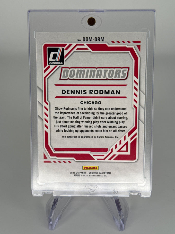 Dennis Rodman 2025-2026 Panini Donruss Dominators Red Auto, 20/25
