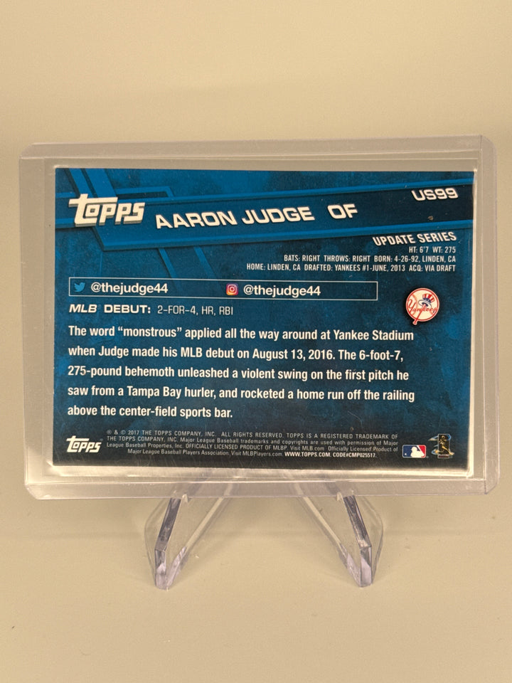 Aaron Judge 2017 Topps Update Rookie Debut