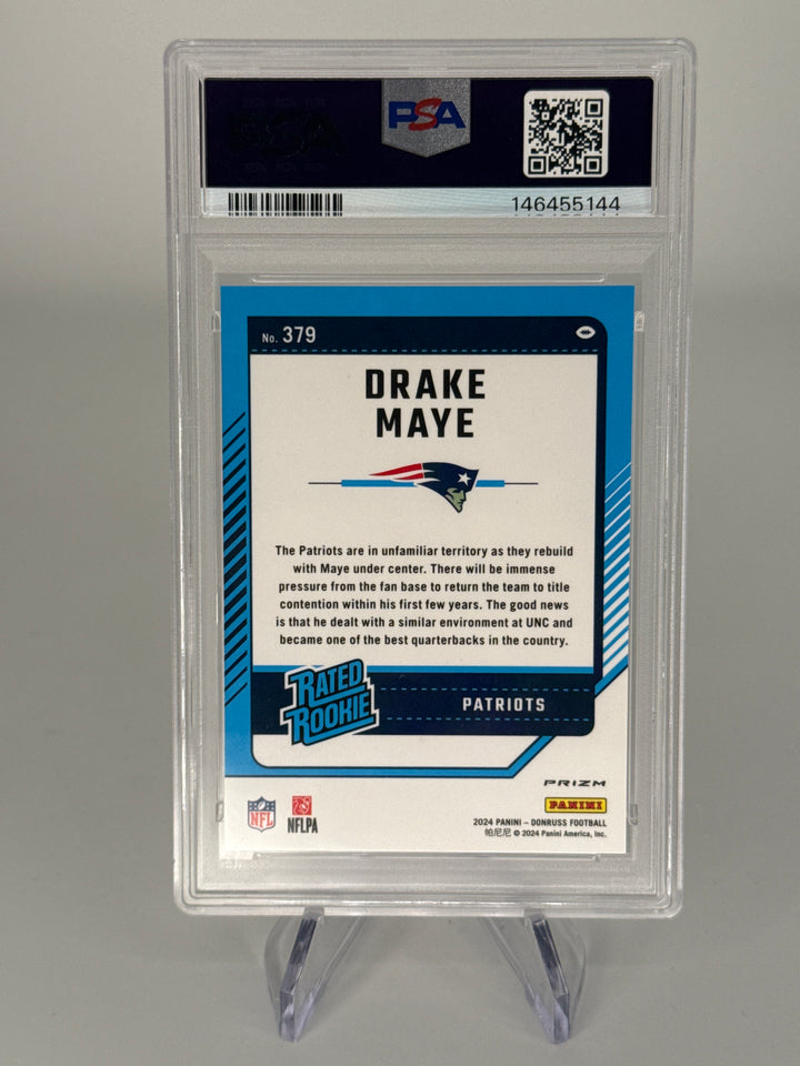 Drake Maye 2024 Panini Donruss Optic Preview Red Pandora Rookie, PSA 10 Gem Mint