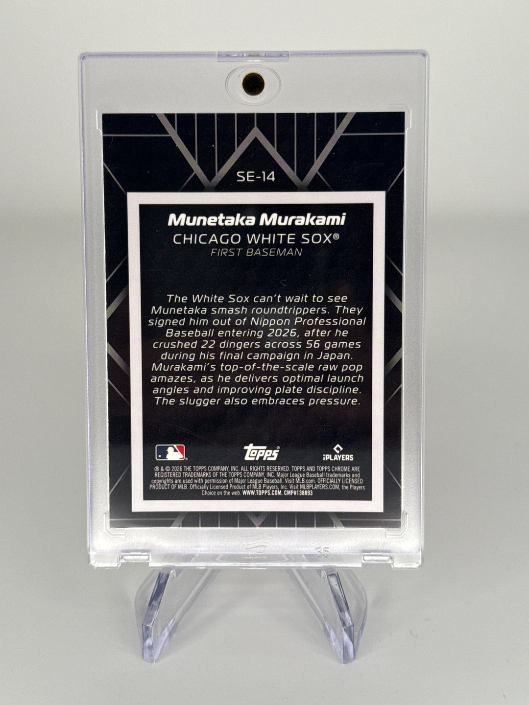 Munetaka Murakami 2026 Topps Chrome Shadow Etch SSP Case Hit Rookie