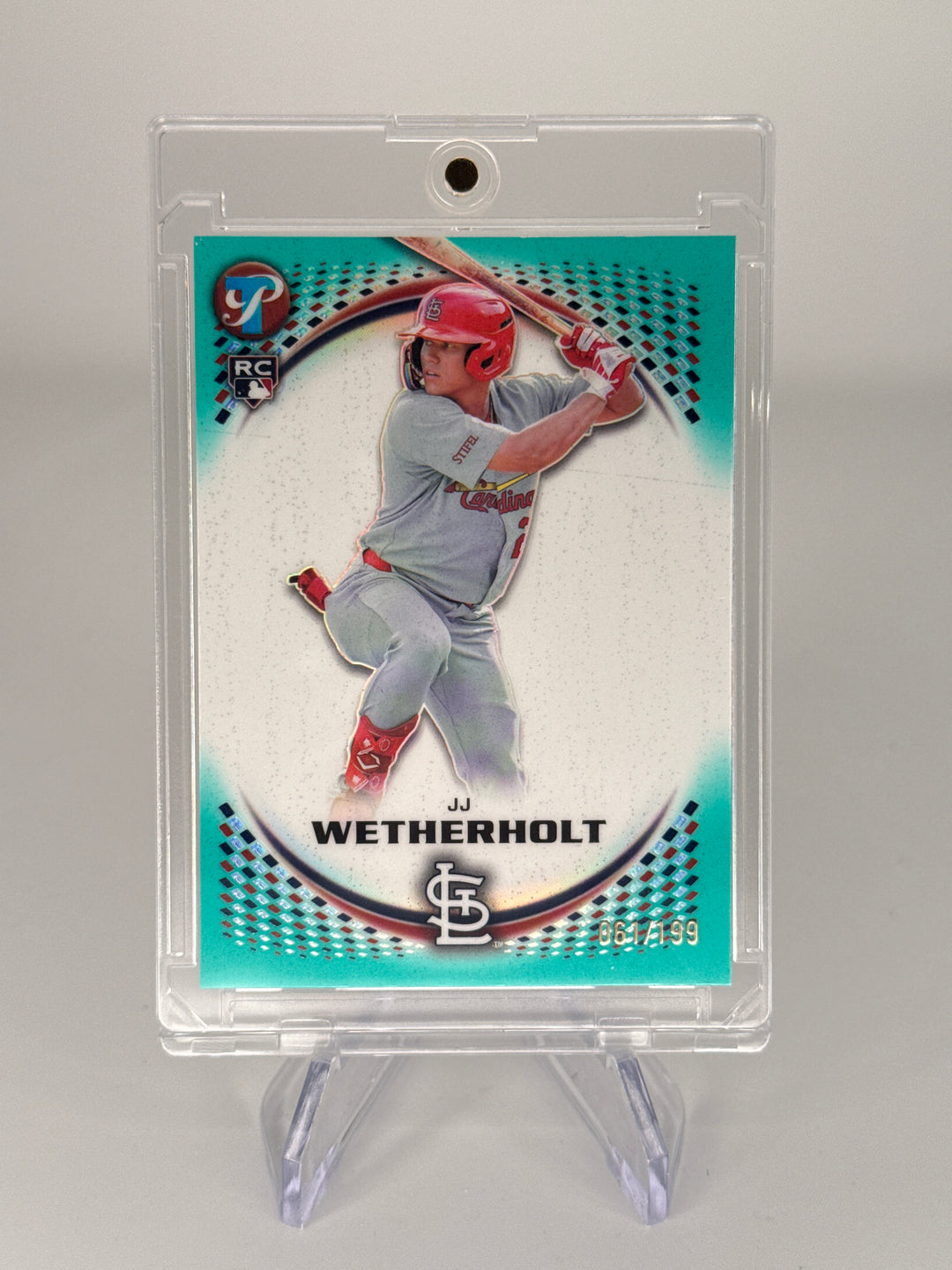 JJ Wetherholt 2026 Topps Pristine Aqua Refractor Rookie, 061/199