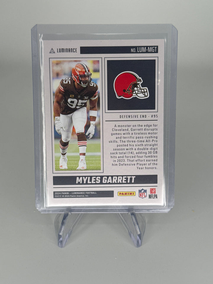 Myles Garrett 2024 Panini Luminance Luminosity SSP Case Hit