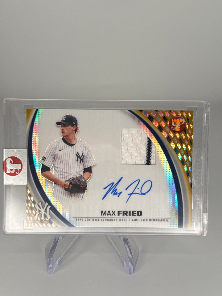 Max Fried 2026 Topps Pristine Pieces Patch Auto Gold, 15/50