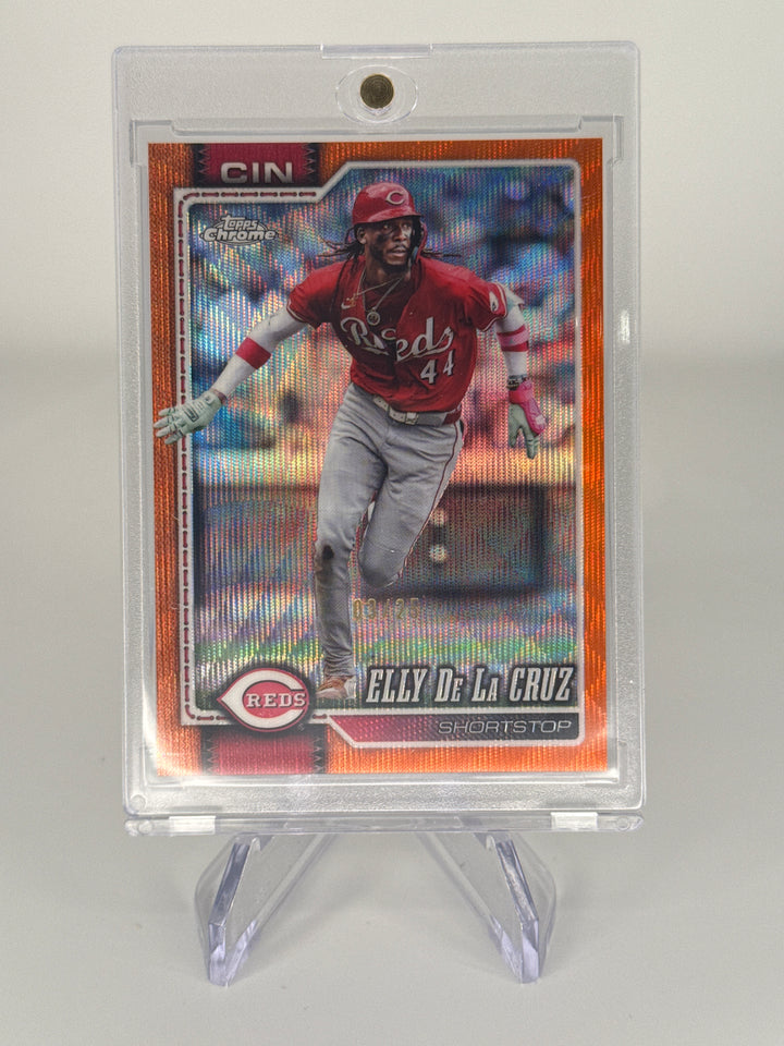 Elly De La Cruz 2026 Topps Chrome Orange Wave Refractor, 03/25