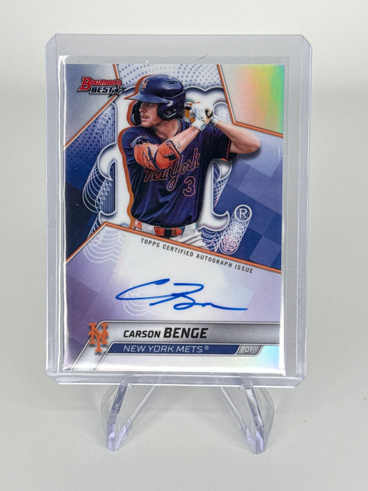 Carson Benge 2025 Bowman's Best of 2025 Refractor Auto