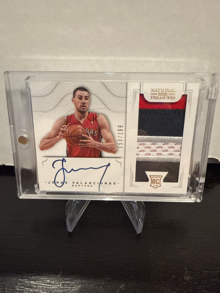 Jonas Valanciunas 2012 Panini National Treasures Rookie Patch Auto, 153/199