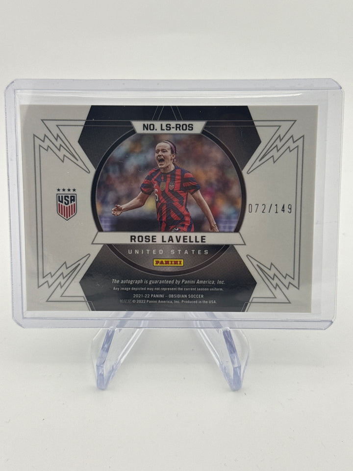 Rose Lavelle 2021-2022 Panini Obsidian Lightning Strike Auto, 072/149