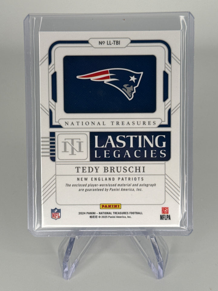 Teddy Bruschi 2024 Panini National Treasures Lasting Legacies Patch Auto, 79/99