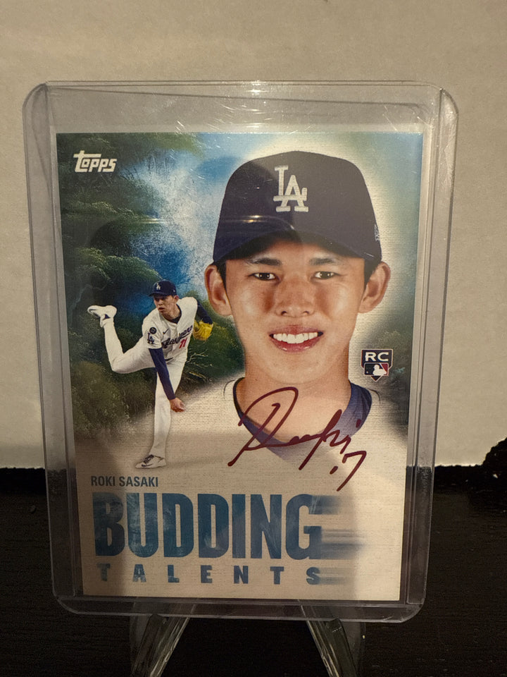 Roki Sasaki 2025 Topps X Bob Ross Budding Talents Rookie