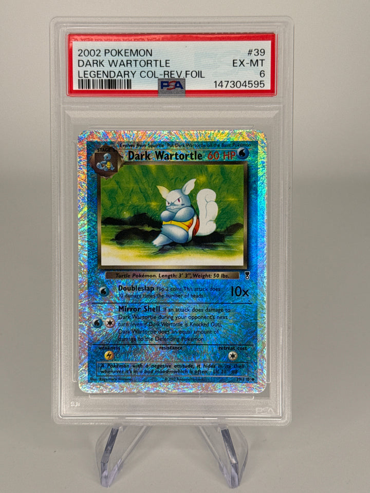 Pokemon TCG 2002 Dark Wartortle Legendary Collection Reverse Holo, 39/110, PSA 6