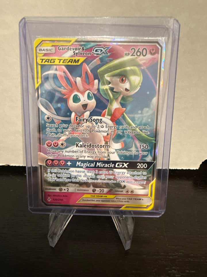 Pokemon TCG 2019 Gardevoir & Sylveon GX Sun & Moon Unbroken Bonds Full Art, 130/214