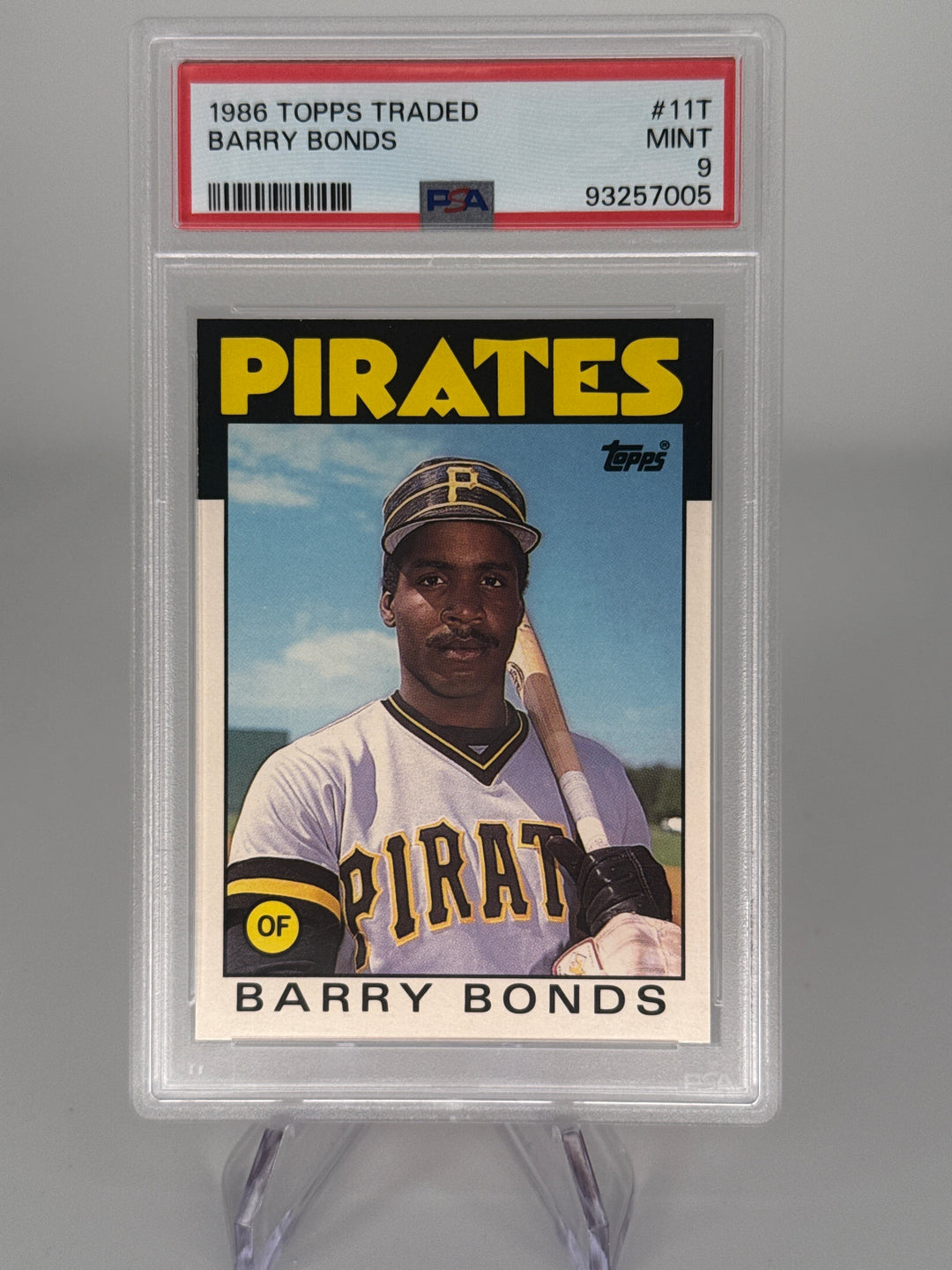 Barry Bonds 1986 Topps Traded Rookie, PSA 9 Mint