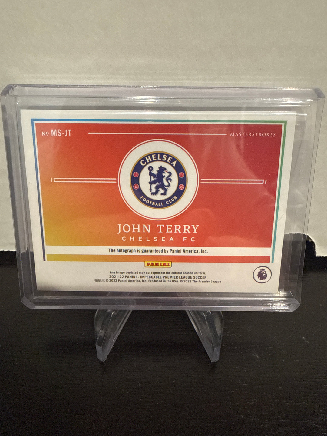 John Terry 2023-2024 Panini Impeccable Masterstrokes Auto, 54/99