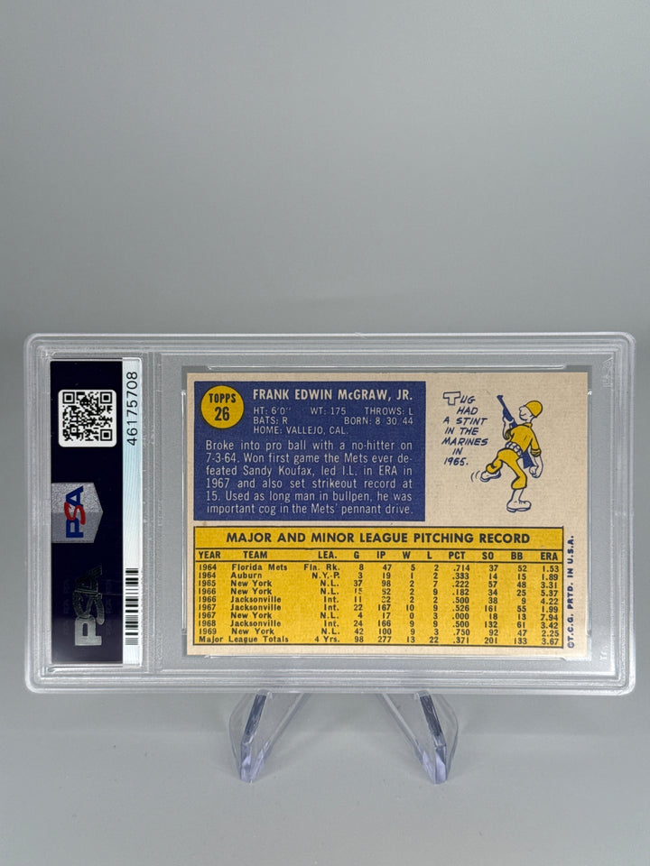 Tug McGraw 1970 Topps, PSA 8