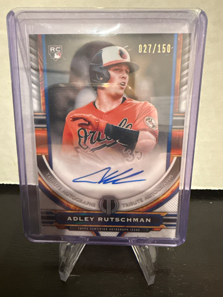 Adley Rutschman 2023 Topps Tribute Rookie Auto, 027/150