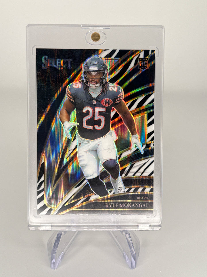 Kyle Monangai 2025 Panini Select Club Level Zebra SSP Rookie