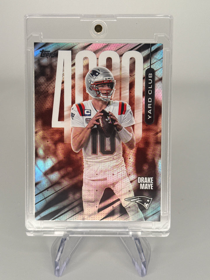 Drake Maye 2026 Topps Flagship 4000 Yard Club SSP Case Hit