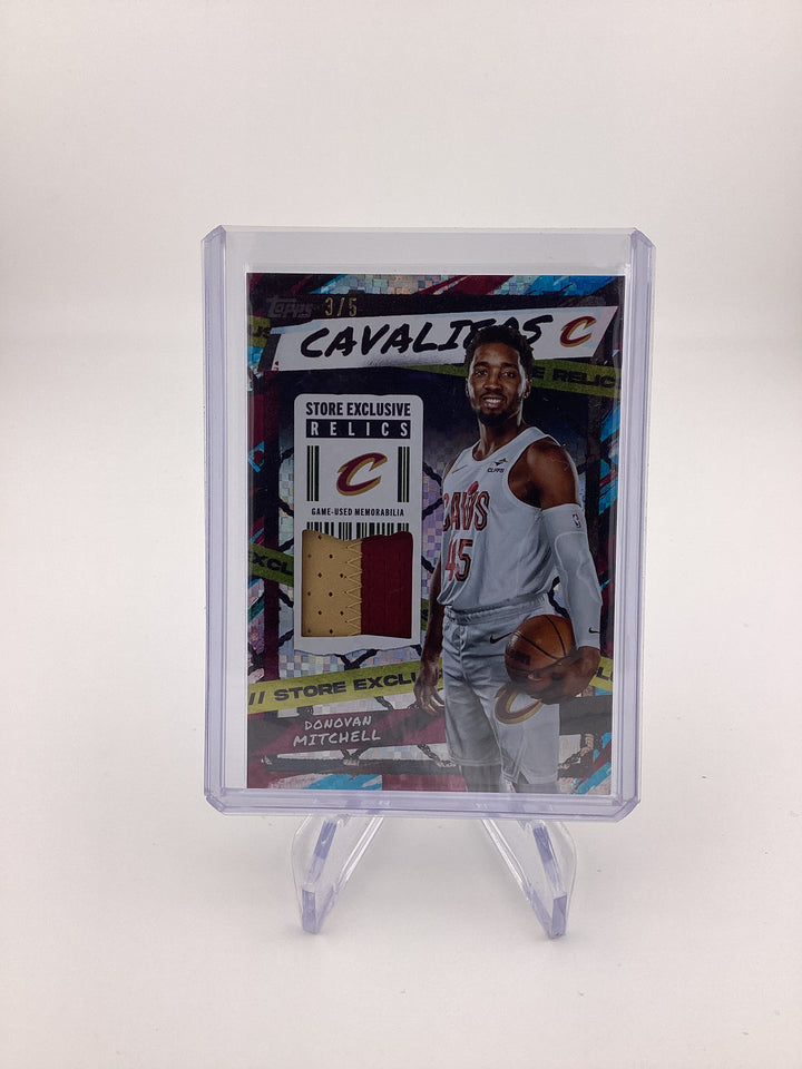 Donovan Mitchell 2025 Topps Flagship Store Exclusive Red Rainbow Relic, 3/5