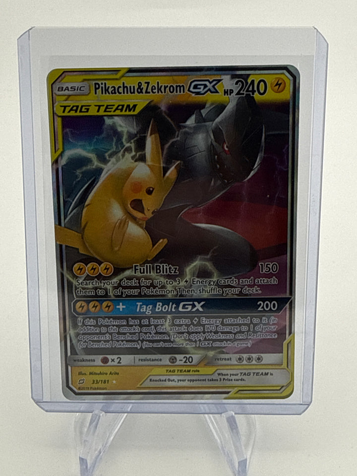 Pokémon TCG 2019 Pikachu & Zekrom GX Sun & Moon Tag Team, 33/181